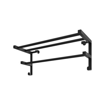 Support porte-serviettes pour radiateur de salle de bains HF SHEFFIELD 52x20,4 cm noir
