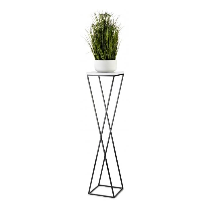 Support pot de fleur LOFT 100x24 cm noir/blanc