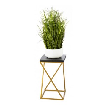 Support pot de fleur LOFT 40x24 cm doré/noir