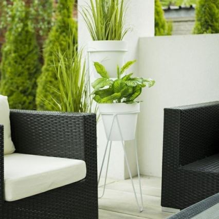 Support pot de fleur LOFT 50x30 cm blanc