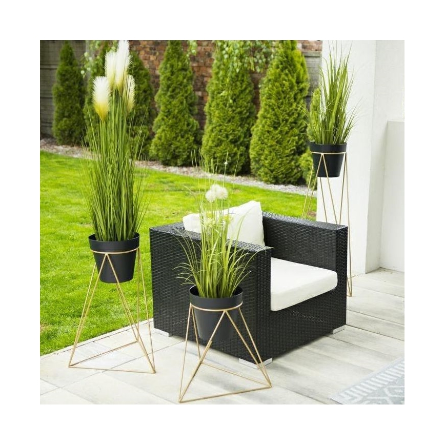 Support pot de fleur TRIANGL 40x45 cm doré
