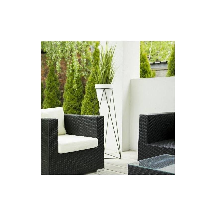 Support pot de fleur TRIANGL 90x50 cm noir