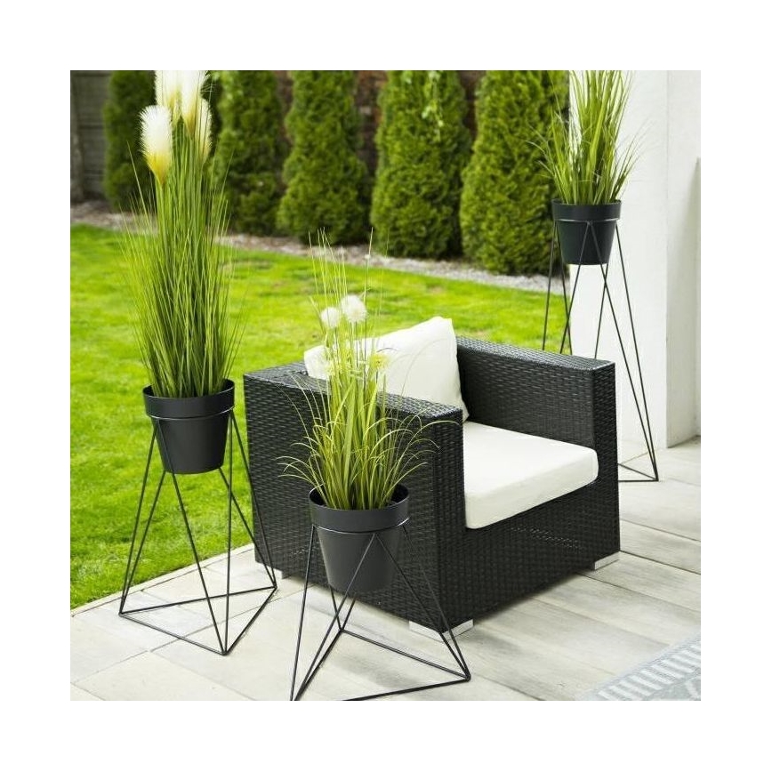 Support pot de fleur TRIANGL 90x50 cm noir