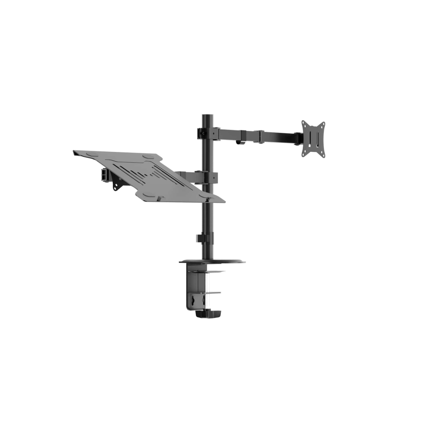 Support réglable pour écran et ordinateur portable LEVANO noir