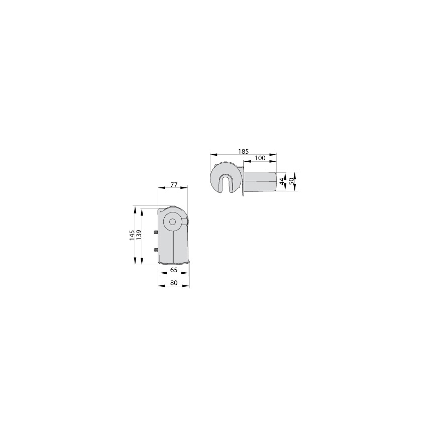 Support réglable pour lampe de rue IP44 Ø 53-60 mm, gris