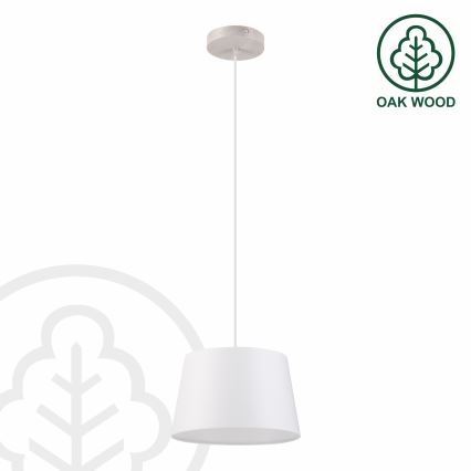 Suspension à câble AIDA 1xE27/60W/230V Ø 25 cm chêne/blanc