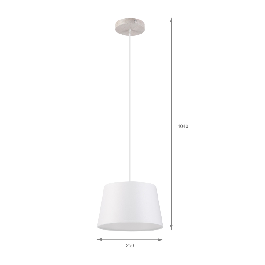 Suspension à câble AIDA 1xE27/60W/230V Ø 25 cm chêne/blanc