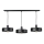 Suspension à câble ARCANE 3xE27/60W/230V noire