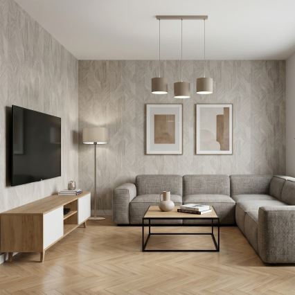 Suspension à câble ARDEN 3xE27/15W/230V beige