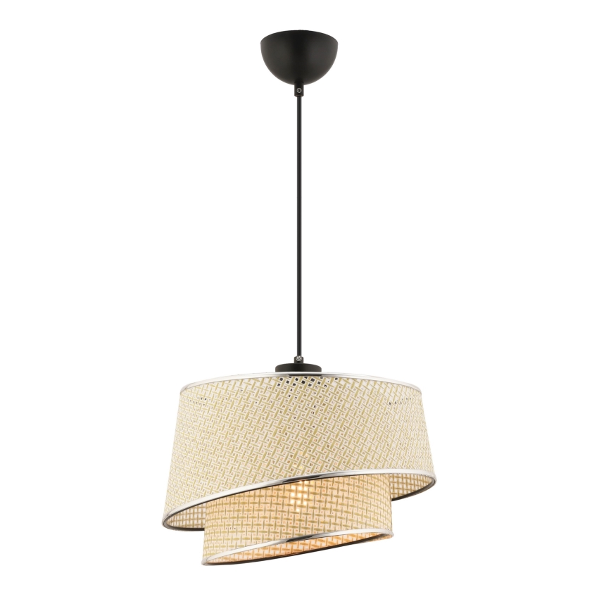 Suspension à câble BARETTE 1xE27/60W/230V crème/chrome brillant
