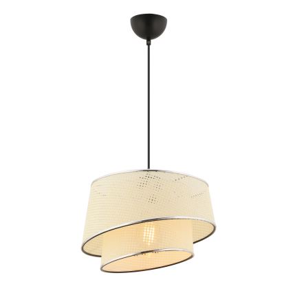 Suspension à câble BARETTE 1xE27/60W/230V crème/chrome brillant