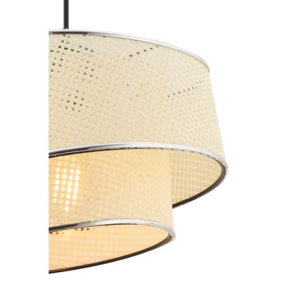 Suspension à câble BARETTE 1xE27/60W/230V crème/chrome brillant