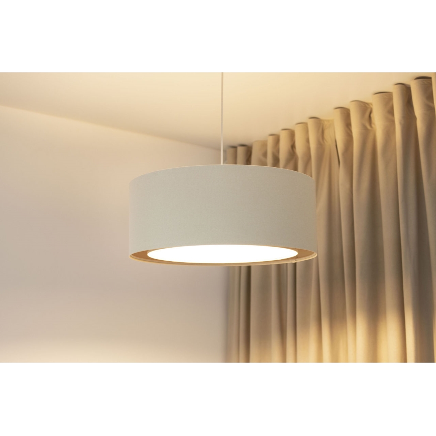 Suspension à câble BOHO TRINITI 1xE27/60W/230V Ø 50 cm crème