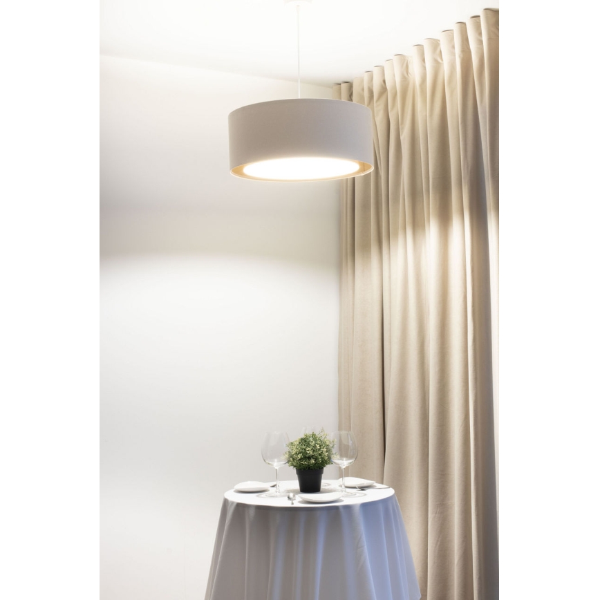 Suspension à câble BOHO TRINITI 1xE27/60W/230V Ø 50 cm crème
