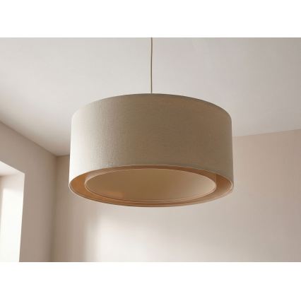 Suspension à câble BOHO TRINITI 1xE27/60W/230V Ø 50 cm crème