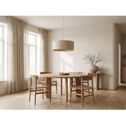 Suspension à câble BOHO TRINITI 1xE27/60W/230V Ø 50 cm crème