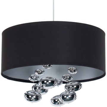 Suspension à câble BUBBLE 1xE27/60W/230V, Ø 50 cm, noir