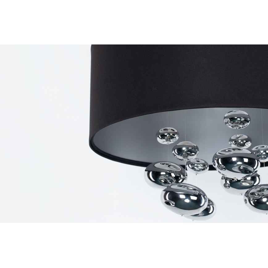 Suspension à câble BUBBLE 1xE27/60W/230V, Ø 50 cm, noir
