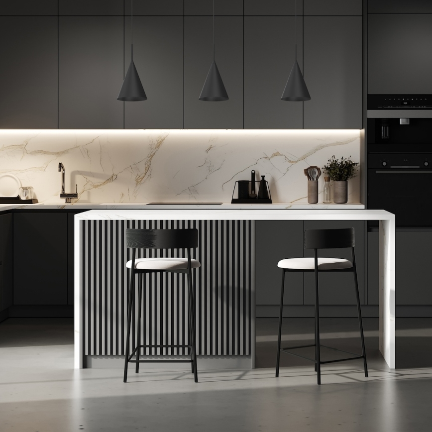 Suspension à câble CAPITAL 1xGX53/15W/230V Ø 17 cm noir