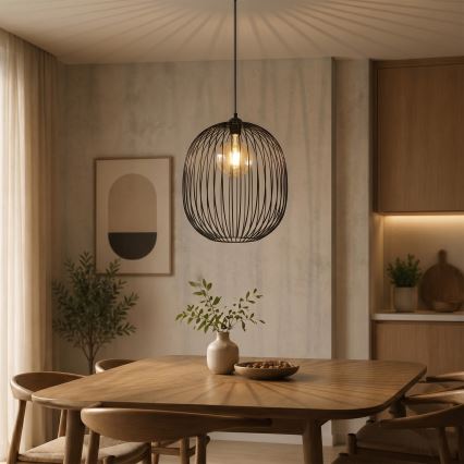 Suspension à câble DESTELLO 1xE27/15W/230V Ø 32 cm noir