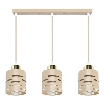 Suspension à câble ELEN 3xE27/35W/230V beige/doré