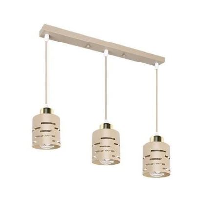 Suspension à câble ELEN 3xE27/35W/230V beige/doré