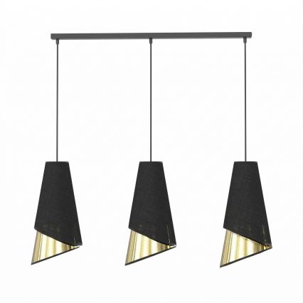 Suspension à câble MODA 3xE27/15W/230V noir/doré