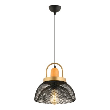Suspension à câble MONZA 1xE27/40W/230V Ø 29 cm noir/doré