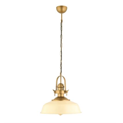 Suspension à câble MONZA 1xE27/40W/230V Ø 35 cm crème/bronze