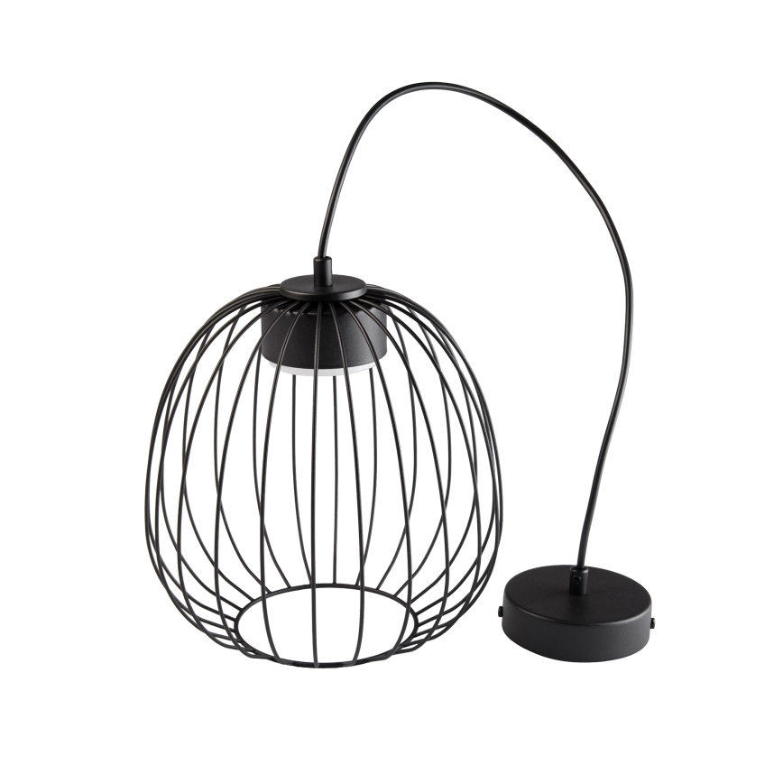 Suspension à câble OVELLA 1xGX53/10W/230V Ø 25 cm noire