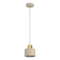 Suspension à câble PARKLA 1xE27/15W/230V beige/doré