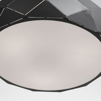 Suspension à câble REUS 3xE27/40W/230V Ø 47 cm noire