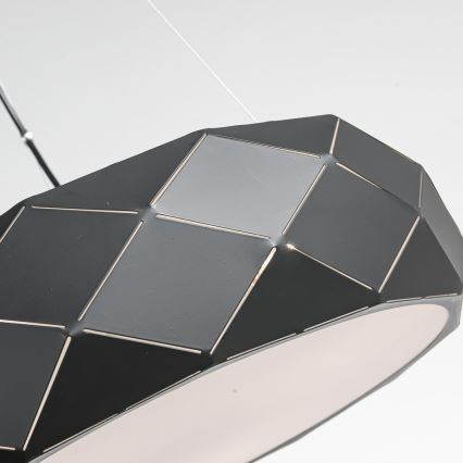 Suspension à câble REUS 3xE27/40W/230V Ø 47 cm noire