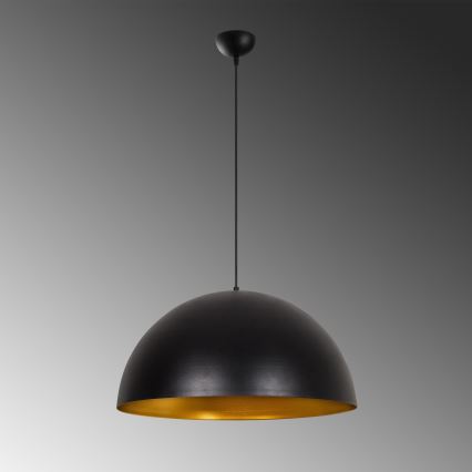 Suspension à câble SIVANI 1xE27/40W/230V Ø 60 cm noir/cuivre