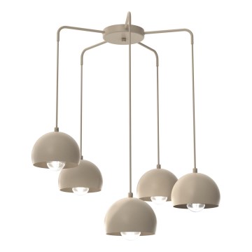 Suspension à câble SOOL 5xE27/15W/230V beige