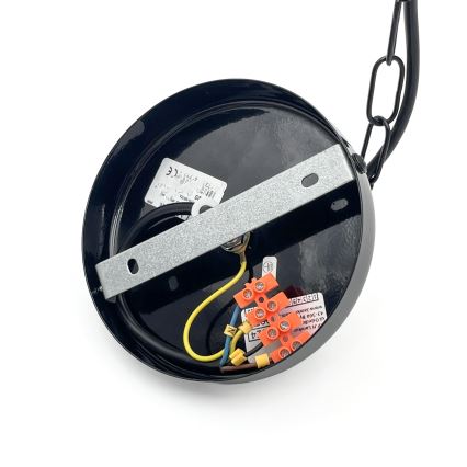 Suspension à chaîne ROSA 3xE27/60W/230V noir/gris