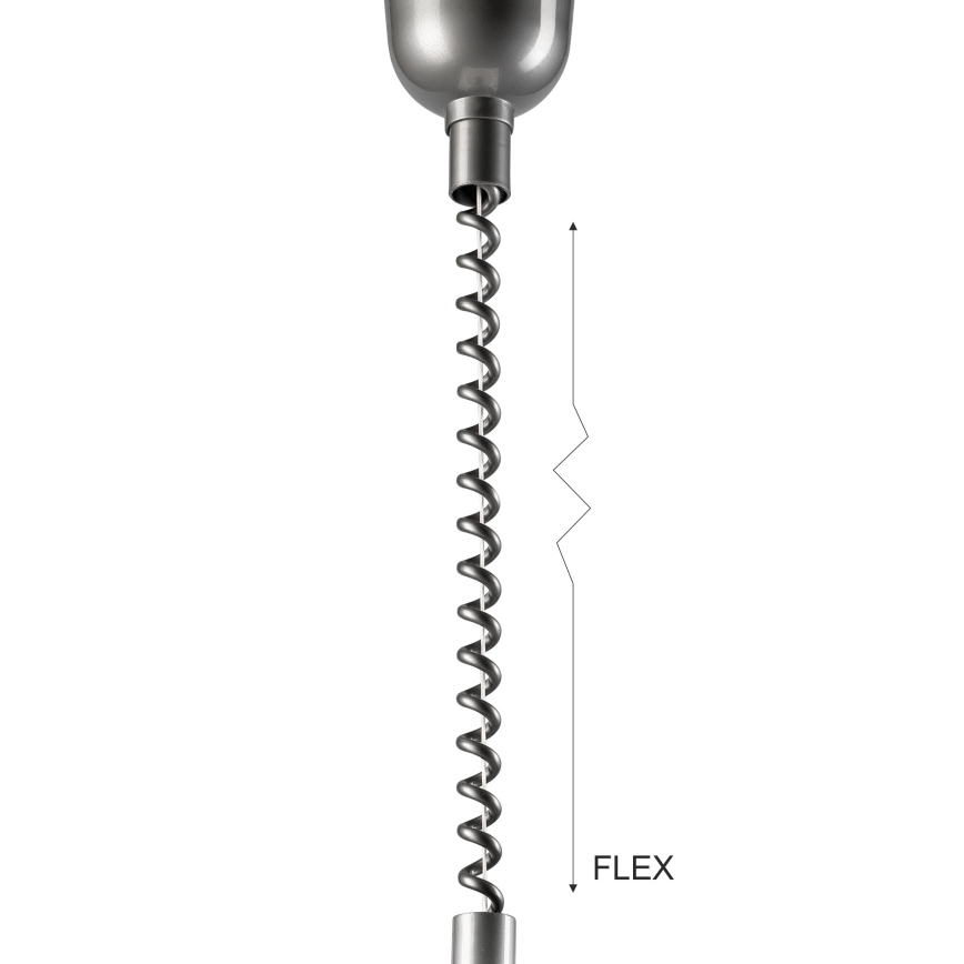 Suspension à hauteur réglable CHIARA 1xE27/60W/230V argent/beige/hêtre