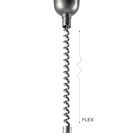 Suspension à hauteur réglable CHIARA 1xE27/60W/230V argent/marron foncé/hêtre