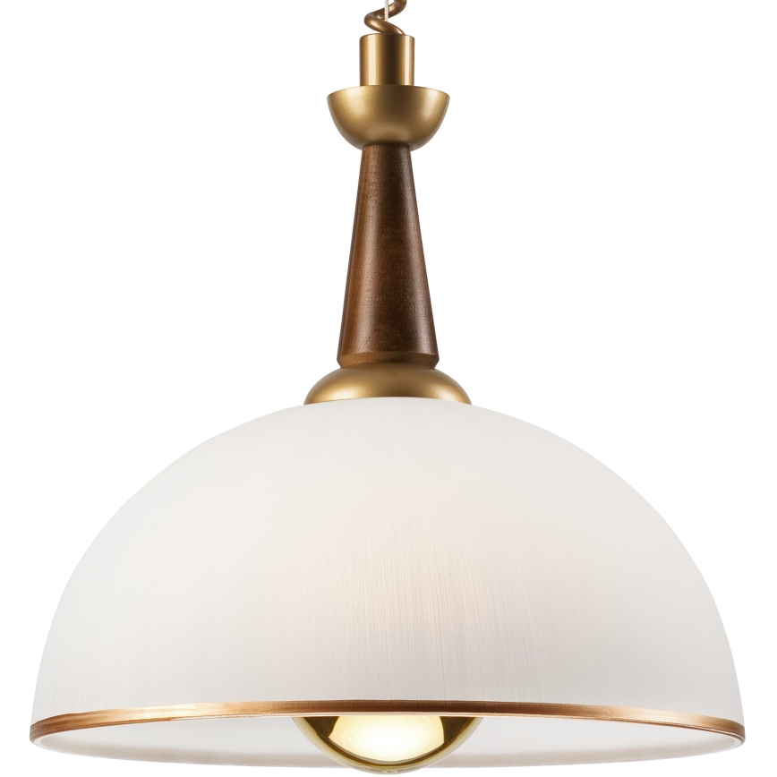 Suspension à hauteur réglable CHIARA 1xE27/60W/230V marron/hêtre