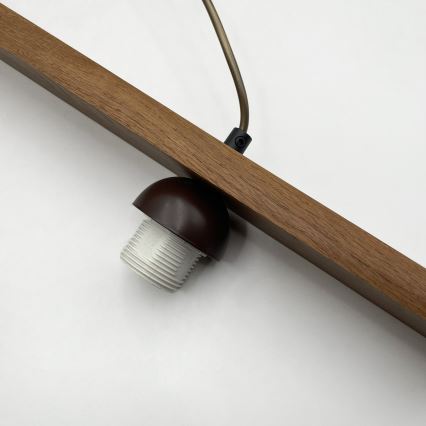 Suspension AIDA sur câble 2xE27/15W/230V Ø 35 cm chêne/crème