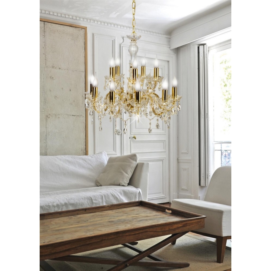 Suspension avec chaîne MARIA TERESA 12xE14/40W/230V