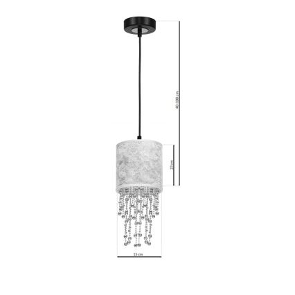 Suspension avec fil ALMERIA 1xE27/60W/230V