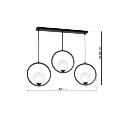 Suspension avec fil BOSTON 3xE14/40W/230V
