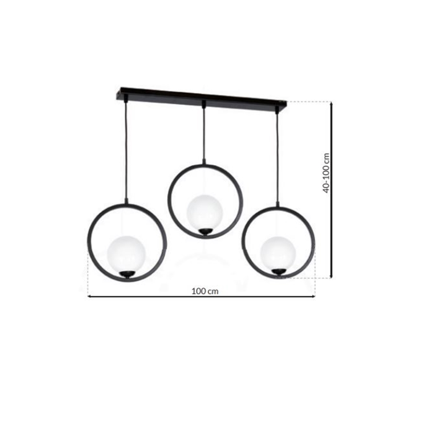 Suspension avec fil BOSTON 3xE14/40W/230V