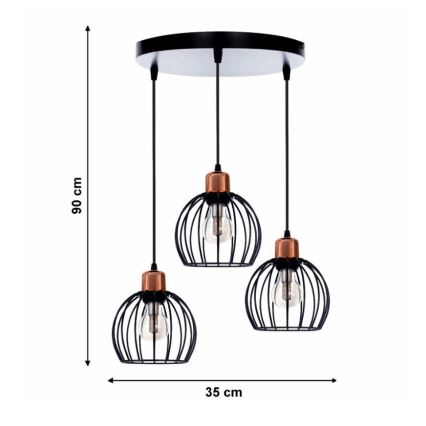 Suspension avec fil CELTA 3xE27/40W/230V