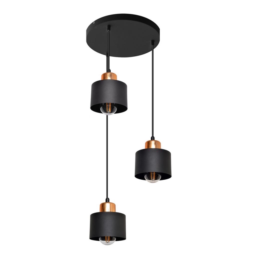 Suspension avec fil EDISON 3xE27/15W/230V