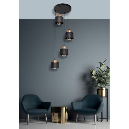 Suspension avec fil EDISON 4xE27/15W/230V