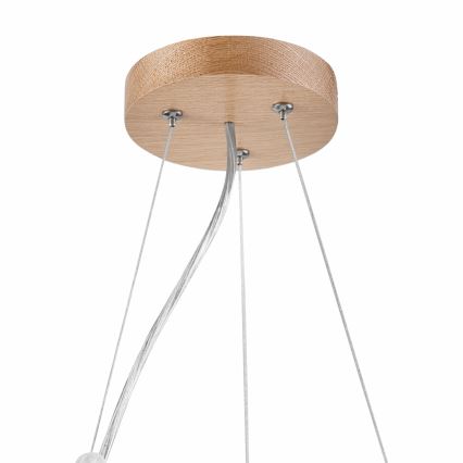 Suspension avec fil OAK 2xE27/60W/230V chêne ø 37 cm