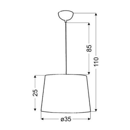 Suspension avec fil ORLANDO 1xE27/60W/230V