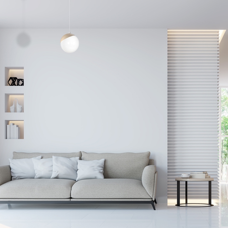Suspension avec fil SFERA WOOD 1xE14/40W/230V blanc